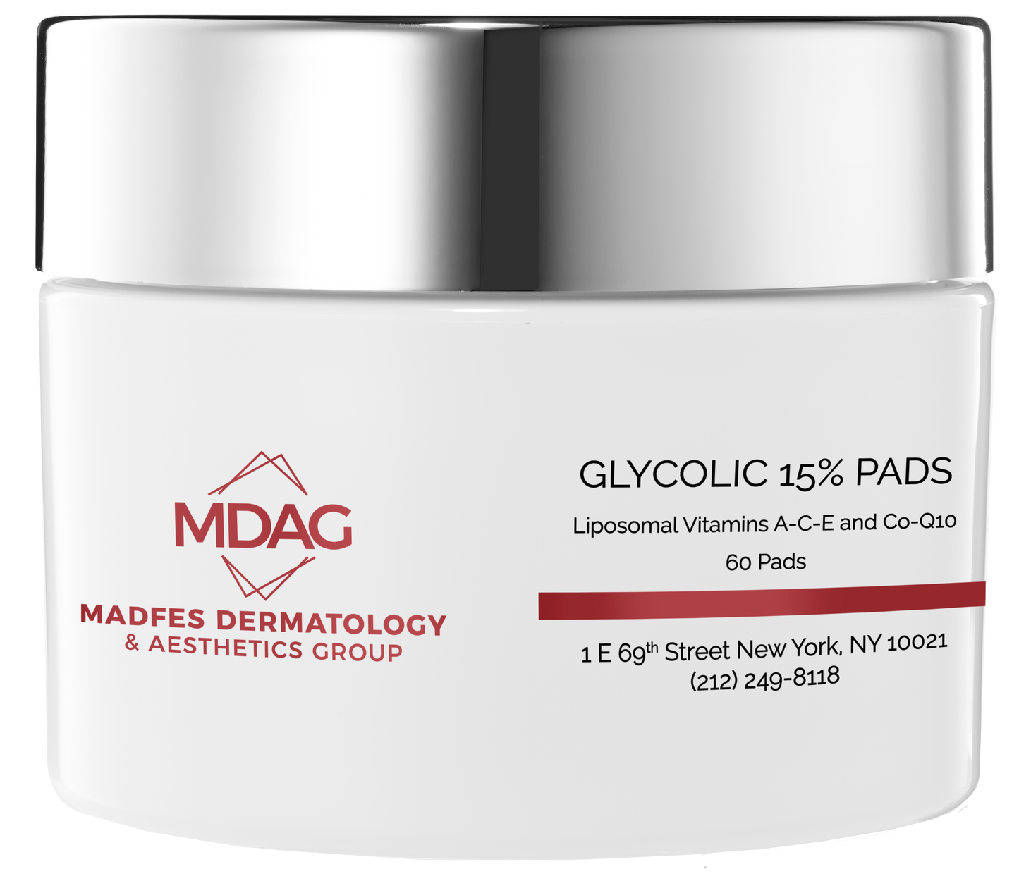 Madfes Dermatology & Aesthetics Group - Glycolic Pads Liposomal Vitamins A-C-E and CO-Q10