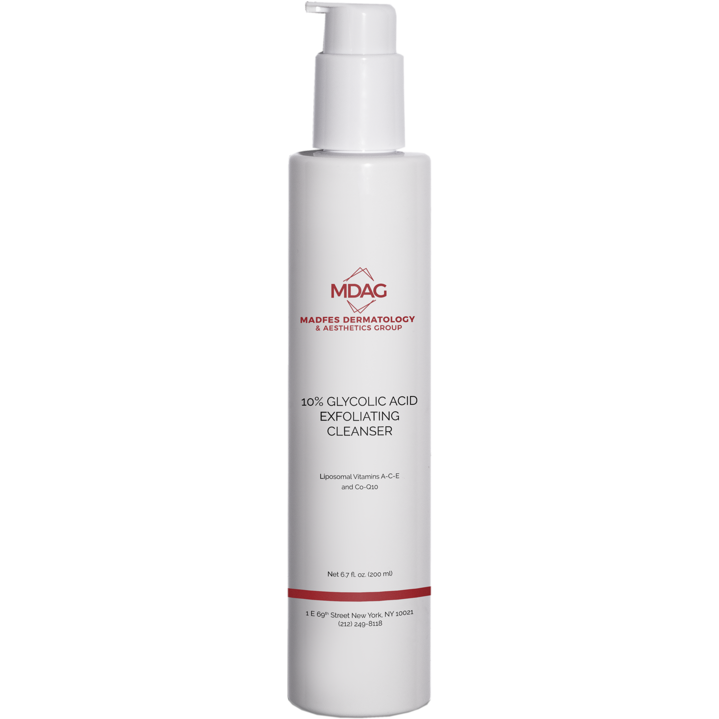 Madfes Dermatology & Aesthetics Group - 10% Glycolic Acid Exfoliating Cleanser Liposomal Vitamins A-C-E and CO-Q10